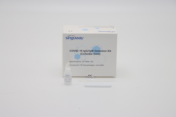 Plastikowy zestaw do szybkiego wykrywania przeciwciał o szybkiej reakcji Zestaw do badania złota koloidalnego ISO13485